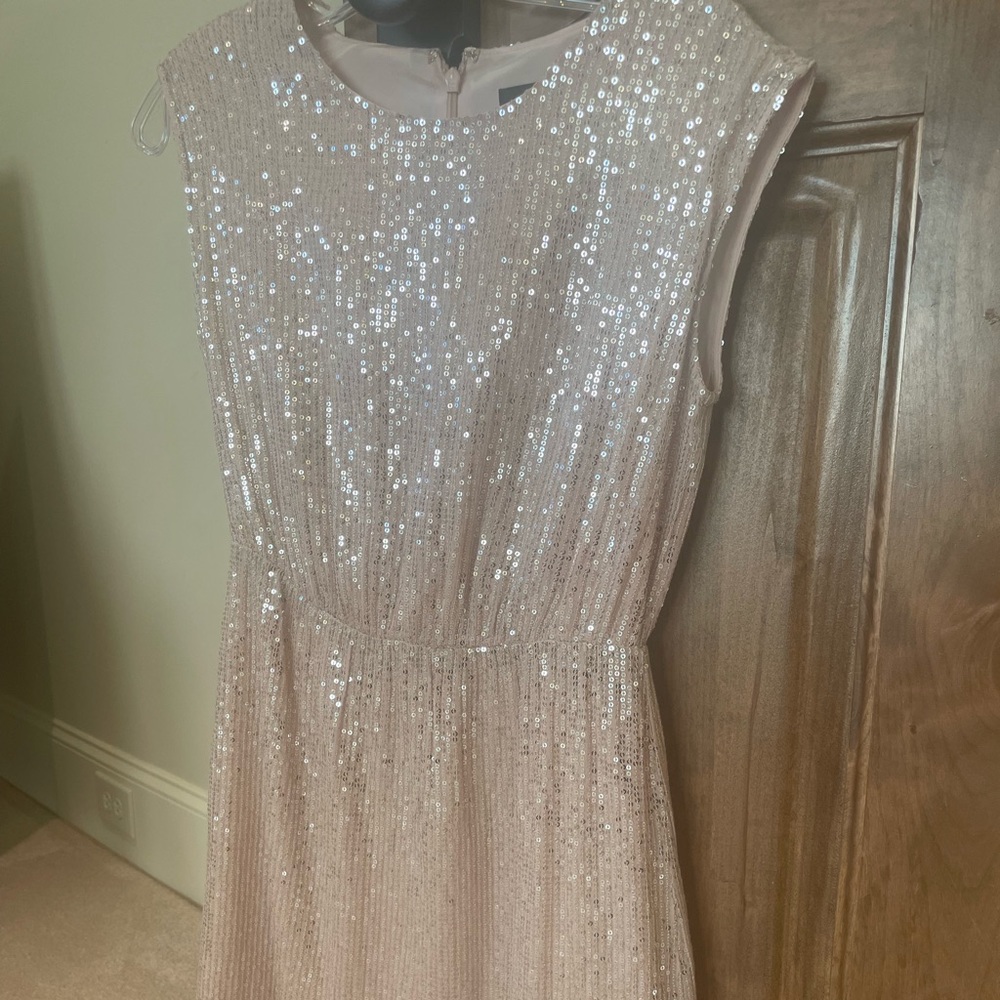 JCrew blush pink sequined stunner